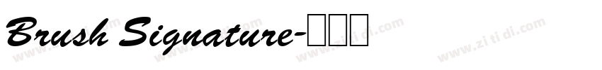 Brush Signature字体转换